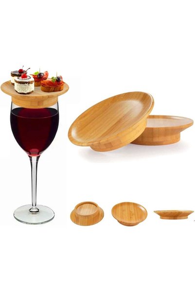 Generic 1PCS Wine Glass Charcuterie Board Wooden Coasters