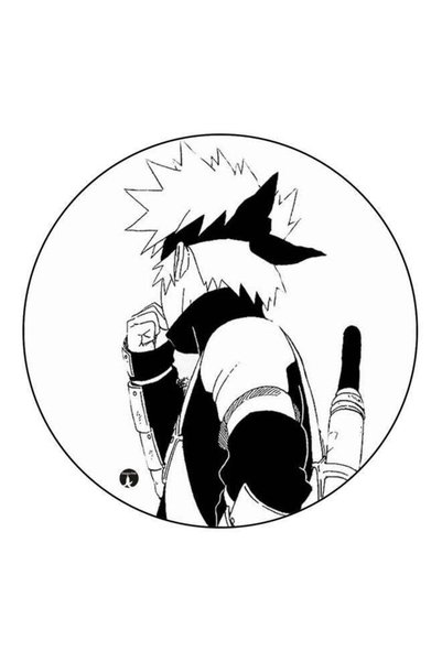 Generic Anime Printed Fridge Magnet White/Black 5.5cm