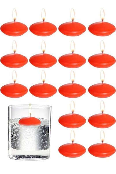 Generic 30Pcs Red Floating Candles Centerpieces for Wedding 1.5 Inch Small Un...
