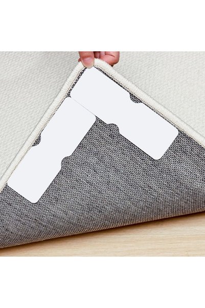 Generic Rug Tape, 12 Pcs Non-Slip Double-Sided Reusable Rug Grippers, Washabl...
