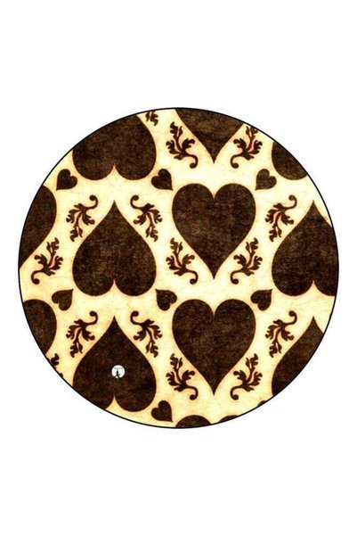 Generic Hearts Printed Fridge Magnet Beige/Brown 5.5cm