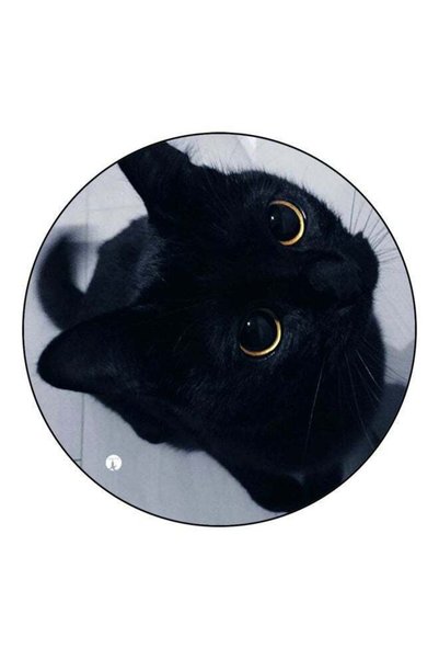 Generic Cat Printed Fridge Magnet Black/Grey 5.5cm
