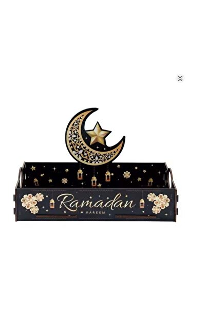 Generic Eid Mubarak Wooden Pallet Tray Ramadan Dessert Server Tray Eid Muslim...