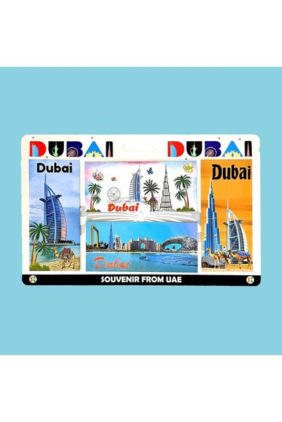 Generic Fridge Magnet 4 pcs Colorful Large Size 12x5.3cm Dubai Skylines