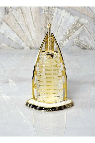 Generic Sovenir Souq Cryslta,Metal Decration Burj Al arab 11*7cm White Enamel...