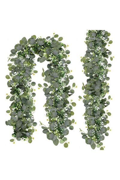 Generic 2 Packs Artificial Eucalyptus Leaves, Greenery Garland Faux Eucalyptu...