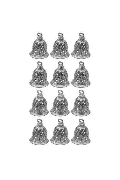 Generic Mini Craft Bells Brass Silver Charms Pendants for Jewelry Making Bag ...