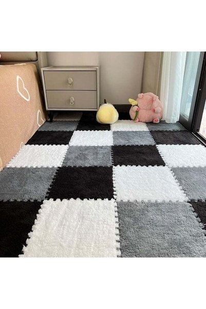 Generic 12pcs Carpet Squares Puzzle Floor Mat, Plush Interlocking Carpet Tile...