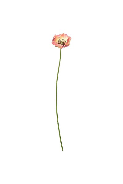 Generic Artificial Poppy Flower Stem, Pink, 51 cm