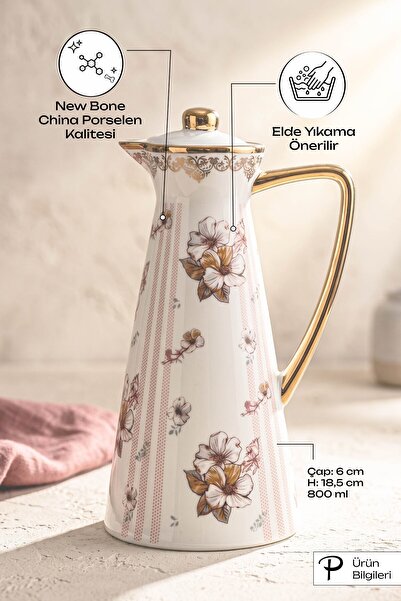 Perotti Cherry Blossom Porselen 21 cm Yağdanlık 500 ml