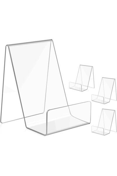 Generic NimbusNote 4 Pack Acrylic Book Stands for Display, Clear Book Holder ...