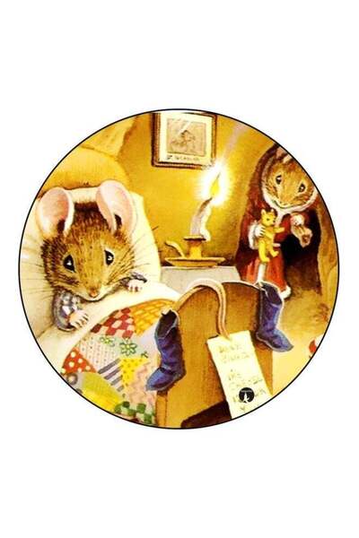Generic Cartoon Rat Printed Fridge Magnet Yellow/Brown/Beige 5.5cm