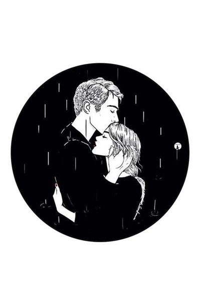 Generic Man And A Woman Printed Fridge Magnet Multicolour
