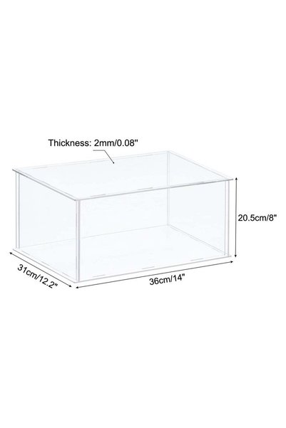 Generic Acrylic Display Case Plastic Box Clear Assemble Dustproof Showcase 14...