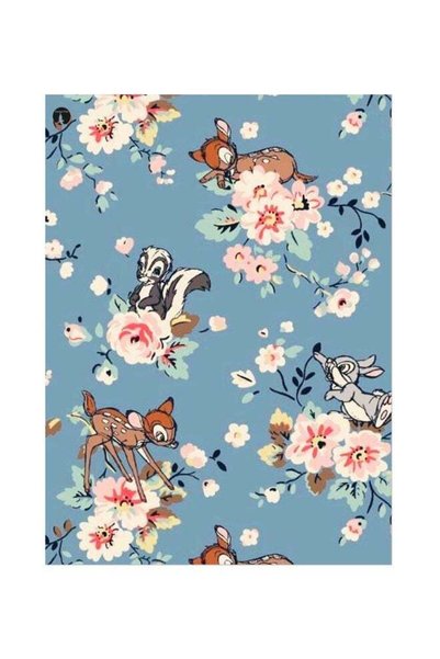 Generic Floral Themed Metallic Plate Blue/Pink/Brown 20x15cm