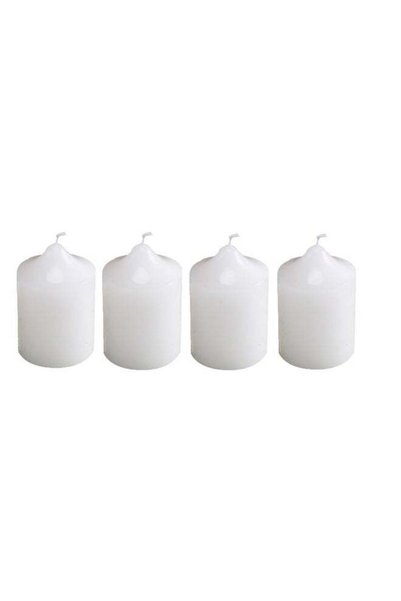 Generic 4-Piece Pillar Candles - Long Burning Hours Household Dinner Candle S...