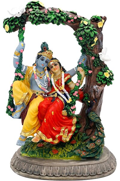 Generic Alikiki 6.6"H Radha Krishna Murti Idol Statue Hindu God Lord Kirshna ...