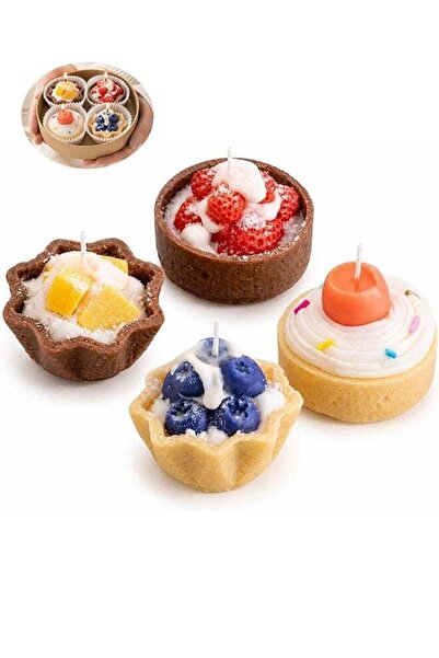 Generic Dessert Candle Set, 4-Piece Food-Shaped Scented Candles for Women Cut...
