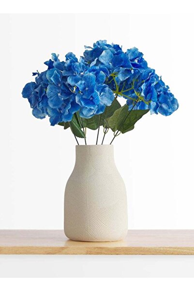 Generic Hydrangea 1pc Flower Bunch with 5 buds – Blue | 43cm Artificial Flowe...