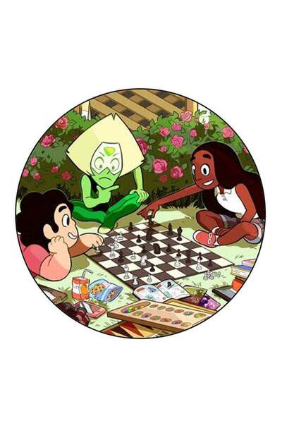 Generic Steven Universe Printed Fridge Magnet Round Multicolour
