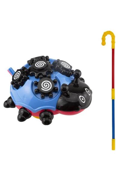 Bengi Store Ladybug Push Toy with Stick and Wheels First Step Walking Stick