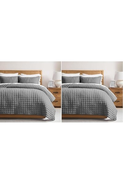 WDCOZY Blue Queen Size Quilt Bedding Sets with Pillow Shams, Lightweight Soft...
