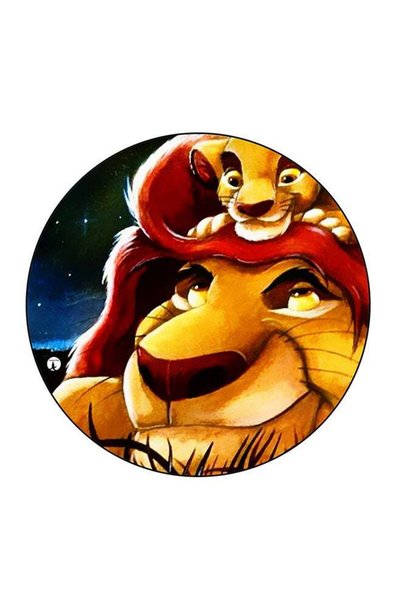 Generic Lion Printed Fridge Magnet Multicolour 5.5 x 5.5cm