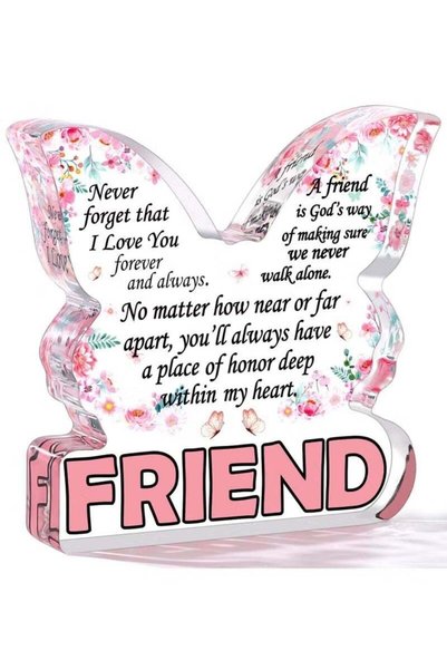 Generic Friendship Gifts for Women, erfly Shaped Acrylic Plaque, Inspirationa...