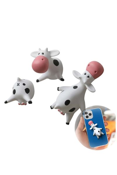 Generic Adorable 3D Cow Resin Fridge Magnets Decor for Kitchen Office Whitebo...