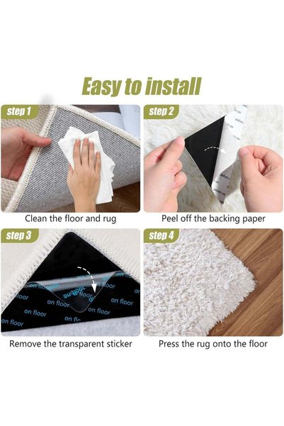 Generic Grippers for Rugs Non Slip Rug Pads Washable and Reusable，12pcs per pack