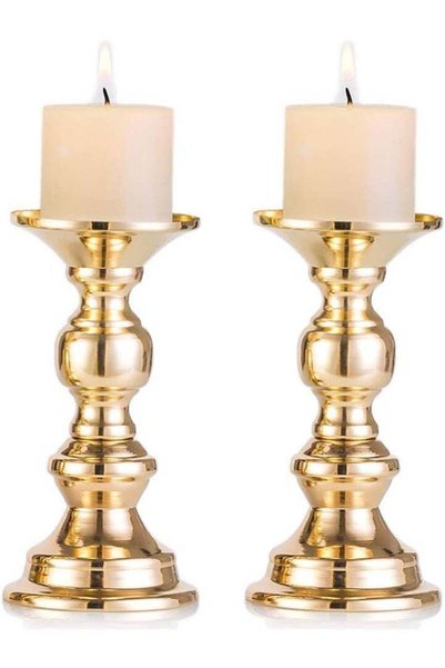 Generic Pillar Candle Holders, Wedding Centerpieces Metal Candle Holder Candl...