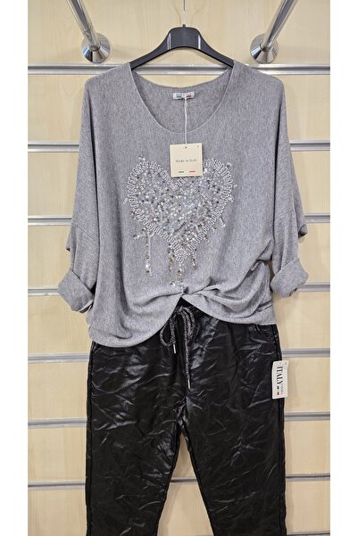 Park Moda Ιταλική μπλούζα με κέντημα με σχέδιο καρδιάς