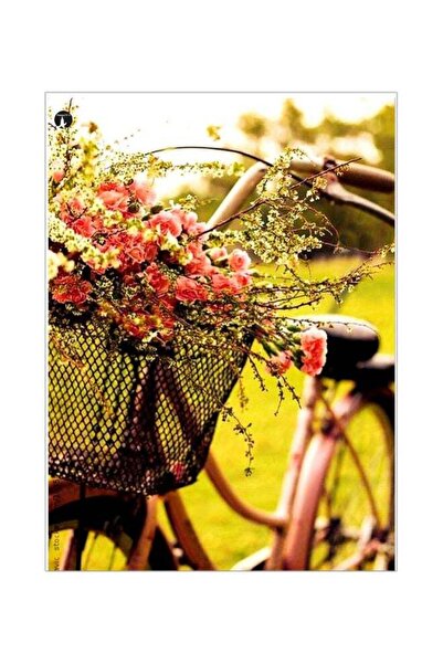 Generic Flower Themed Metallic Plate Green/Pink/Black 20x15cm