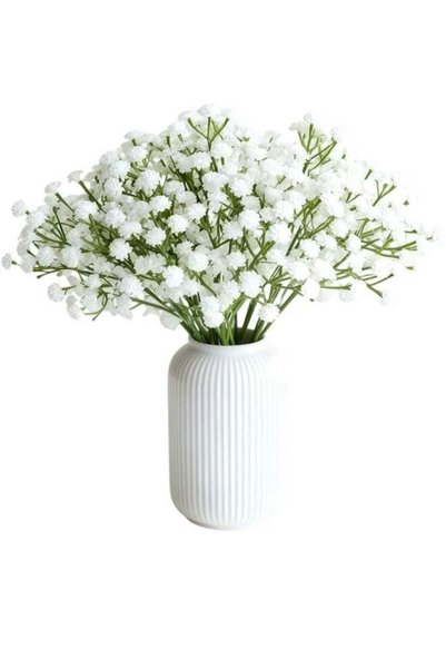 Generic 6 PCS White Artificial Flowers, Faux Baby Breath Gypsophila Flowers, ...