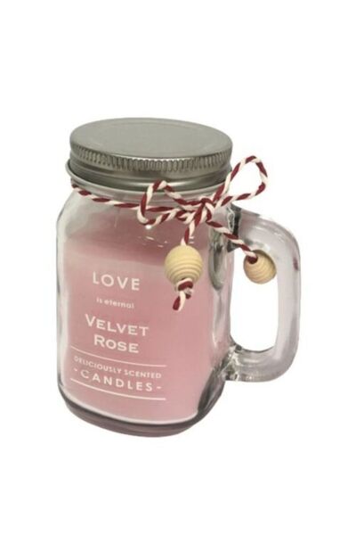 Generic Candle Jar Velvet Rose Multicolor Wax Jar Set Of 1