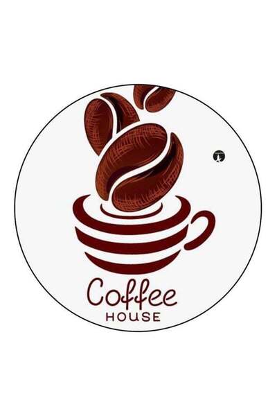 Generic Coffee House Printed Fridge Magnet White/Brown 5.5cm