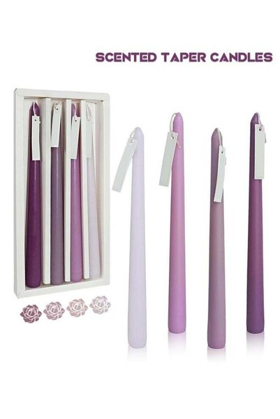 Generic Dripless Handmade Gradient Purple Taper Candles Lavender Scented Long...