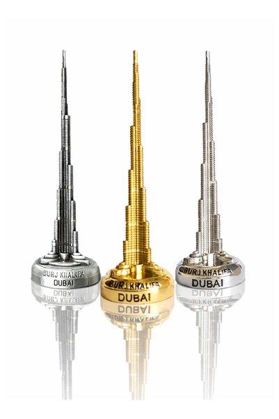 Generic Metal Burj Khalifa Showpiece 3 Pcs Set 12 cm | Multicolor Gold, Silve...