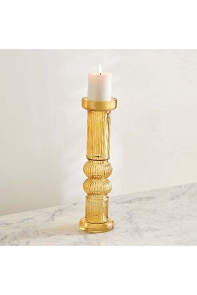 Generic Pedro Decorative Heavy Glass Candleholder - 9x33 cm