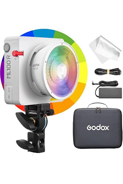 Godox ML100R Pocket Format Full Color RGB LED Video Light with 15° Interchang...