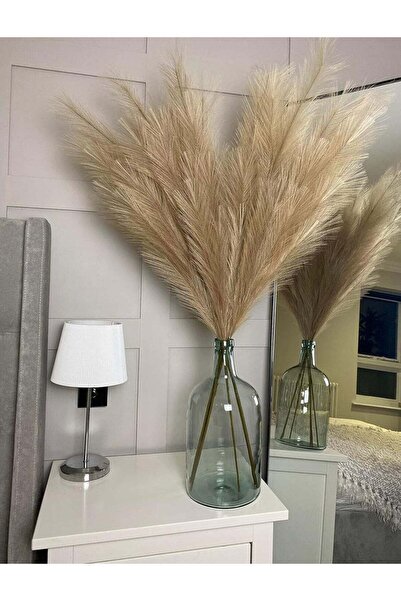 Generic LATIFA Extra Large Gold Brown Fake Faux Long Artificial Pampas Grass ...