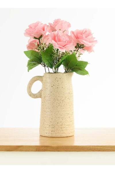 Generic Rose 3pc Flower Bunch with 21 buds – Light Pink | 45cm Artificial Flo...
