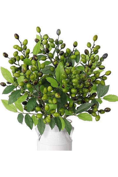 Tazweeq 5 Pcs Artificial Olive Branches for Vase Realistic Greenery Stems