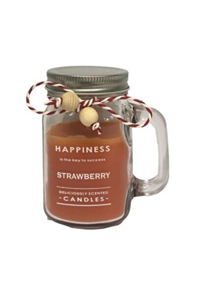 Generic Candle Jar Strawberry Multicolor Wax Jar Set Of 1