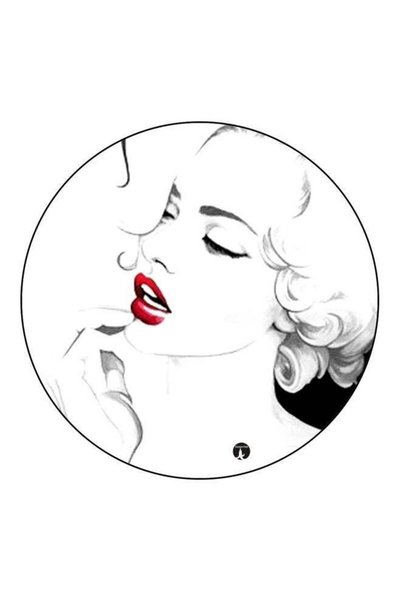 Generic Marilyn Monroe Printed Fridge Magnet White/Black/Red 5.5cm