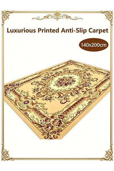 Generic Luxurious Printed Rectangular Anti-Slip Carpet, Premium Polypropylene...