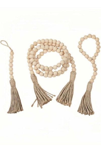 Generic Wooden Bead Pendant Combination Set - Wooden Bead Hanging Rope Weddin...
