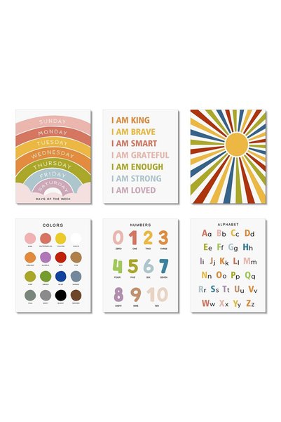 Generic LIYAOLI Alphabet Poster for Toddlers Playroom Decor 8 x10 Inch Art Pr...