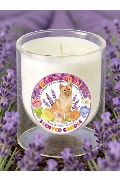 Generic Lavender Scented Candle 250g - Double Wall Glass Jar, Smokeless, Pet ...