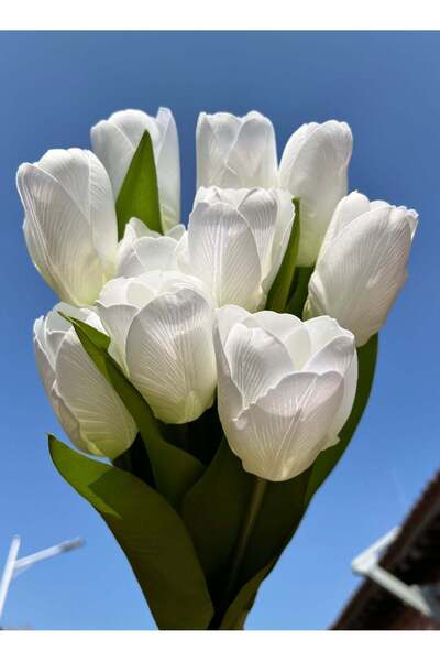 Generic Premier Fake Flowers Tulips Real Touch Artificial Silk Flower 10pcs 3...